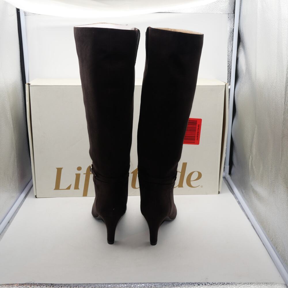 NEW LifeStride Women's 9.5 Guild Knee High WIDE CALF Heeled Boots  Brown - Picture 6 of 12